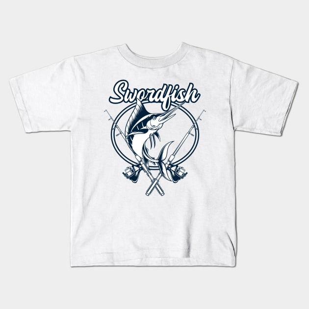 Sword Fish 2.3 Kids T-Shirt by Harrisaputra